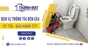 Thông tắc bồn cầu tại Bảo Lộc – Triệt để 100% -【BH 5 năm】
