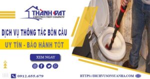 Thông tắc bồn cầu tại Cần Thơ – Triệt để 100% -【BH 5 năm】
