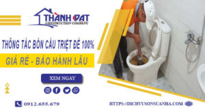 Thông tắc bồn cầu tại Cao Bằng – Triệt để 100% -【BH 5 năm】