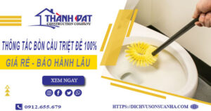 Thông tắc bồn cầu tại Cầu Giấy – Triệt để 100% -【BH 5 năm】