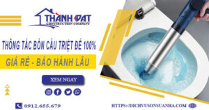 Thông tắc bồn cầu tại Đan Phượng – Triệt để 100% – BH 5 năm