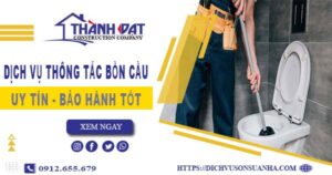 Thông tắc bồn cầu tại Đồng Tháp – Triệt để 100%【BH 5 năm】