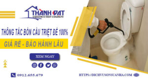 Thông tắc bồn cầu tại Gia Lâm – Triệt để 100% -【BH 5 năm】