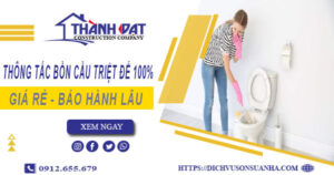 Thông tắc bồn cầu tại Hoài Đức – Triệt để 100% -【BH 5 năm】
