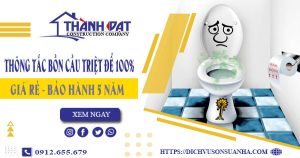 Dịch vụ thông tắc bồn cầu tại Nhà Bè – Triệt để -【BH  5 năm】