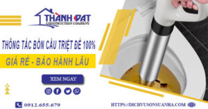 Thông tắc bồn cầu tại Quảng Ngãi – Triệt để 100% – BH 5 năm