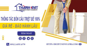 Thông tắc bồn cầu tại Thái Bình – Triệt để 100% -【BH 5 năm】