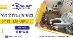 Thông tắc bồn cầu tại Thanh Oai – Triệt để 100%【BH 5 năm】