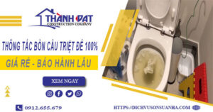 thông tắc bồn cầu tại Tp Hà Tiên – Triệt để 100%【BH 5 năm】