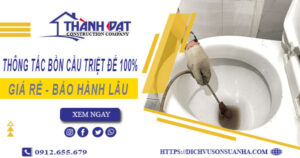 Thông tắc bồn cầu tại Uông Bí – Triệt để 100% -【BH 5 năm】