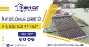 Chi phí lắp máy nước nóng năng lượng mặt trời tại Bà Rịa
