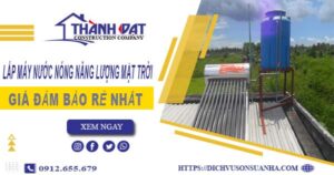 Chi phí lắp máy nước nóng năng lượng mặt trời tại Bình Tân