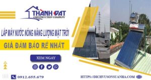Chi phí lắp máy nước nóng năng lượng mặt trời tại Chương Mỹ