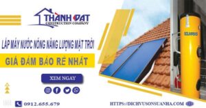 Chi phí lắp máy nước nóng năng lượng mặt trời tại Hoàn Kiếm