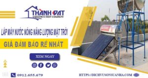 Chi phí lắp máy nước nóng năng lượng mặt trời tại Phú Nhuận