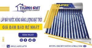 Chi phí lắp máy nước nóng năng lượng mặt trời tại Phúc Thọ