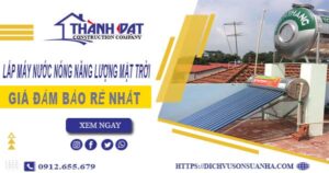 Chi phí lắp máy nước nóng năng lượng mặt trời tại Quận 10
