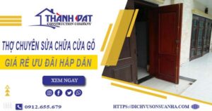Báo giá chi phí sửa chữa cửa gỗ tại Tân Bình【Ưu Đãi 20%】