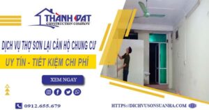 Dịch vụ sơn lại căn hộ chung cư tại Bình Chánh【Ưu đãi 20%】