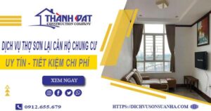 Dịch vụ sơn lại căn hộ chung cư tại Bình Dương【Ưu đãi 20%】