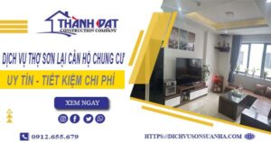 Dịch vụ sơn lại căn hộ chung cư tại Bình Tân – 【Ưu Đãi 20%】