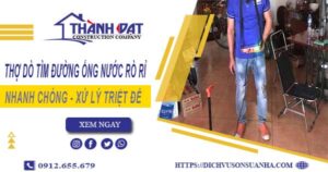 Thợ dò tìm đường ống nước rò rỉ tại Bình Dương -【Chỉ 999k】