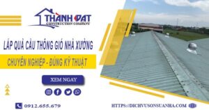 Lắp quả cầu thông gió nhà xưởng tại Quận 4 -【Chỉ từ 450K】