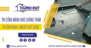 Nhận thi công màng khò chống thấm tại Khánh Hòa【Chỉ 55k/m²】
